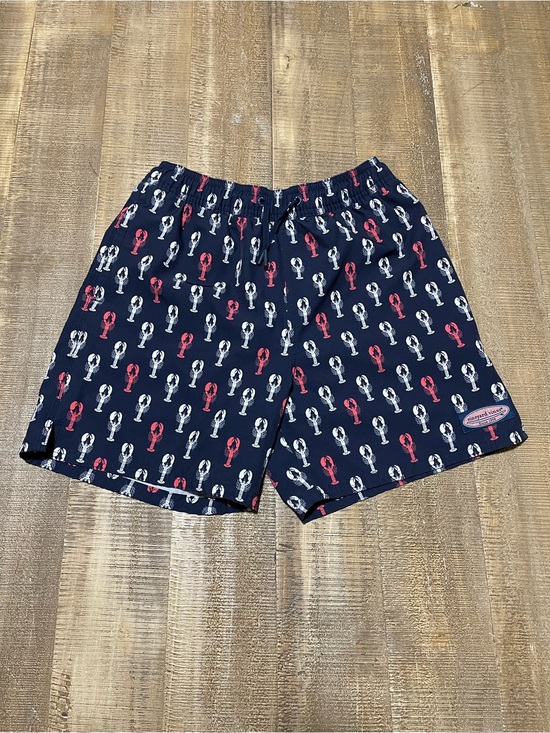 Vineyard Vines Other - Youth Vineyard Vines Navy Lobster Print Swim Trunks - Nantucket Red Detail